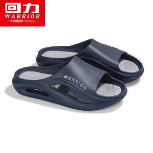 Warrior Mens Indoor Slippers Sporty EVA Anti-slip Soft Bottom Bath Slippers Summer New Style Indoor Home Slippers
