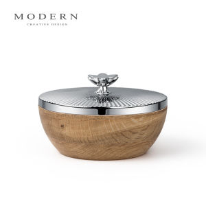 MODERN DELICATE LIFEL | Hộp Lưu Trữ Phong Cách Bắc Âu Hiện Đại cho Hạt Kẹo và Trà 100% Gỗ Nguyên Miếng