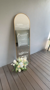 [SG] Personalised Customised Full Mirror Welcome Sign Acrylic Wedding Sign Event Signage