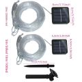 Năng Lượng Mặt Trời Dây Đèn Ngoài Trời 5/10/20M Đèn LED Xanh Dương PVC Ống Cổ Dây Đèn Sân Vườn Halloween Giáng Sinh Trang Trí Đám Cưới. 
