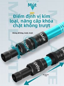 MONLEYTA | Cần Đánh Cá Mạng với Thanh Sắt Không Gỉ và Hợp Kim Nhôm kèm Đầu Mạng và Túi Giữ Cá