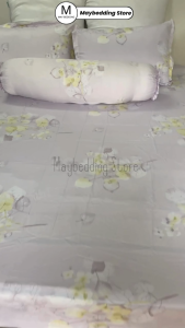 Bộ Ga Giường Tencel Silk Mẫu Sọc Mã S05 Nhiều Kích Thước Chính Hãng