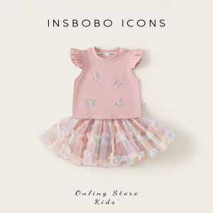 insbobo | Bộ Đầm Nếp Phong Cách Công Chúa Cho Bé Gái