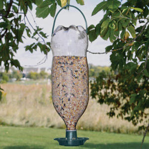 Dark Green Hanging Tray Bird Feeder Plastic Automatic Portable Bird Feeders Outdoor Garden Balcony Feeding Accessories