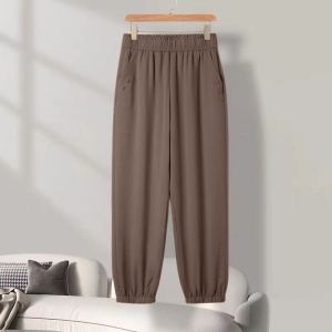 Summer New plus Size Nine Points Lantern Harlan Pants Vintage Loose Cuffed Casual Versatile Fashion Thin Womens Pants