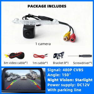 QXNY Rear View Backup Camera Reverse AHD or CVBS License Plate Fits Kia K3 Ceed Sonata 8 Sportage R for Hyundai Tucson Elantra.