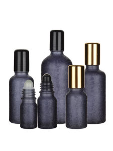 Glass Essential Oil Storage Bottle Coated Hair Growth Tonic Massage Ball Small Empty Bottle Face Eye Beads Light-Proof Portable Small Bottle