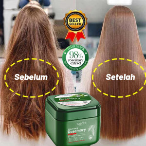 Rosemary Hair Mask Smoothing Masker Keratin Treatmen Rambut Rusak dan Kering Rontok Ala Korea Lembut Wangi Menyehatkan Sampai Meluruskan 500g