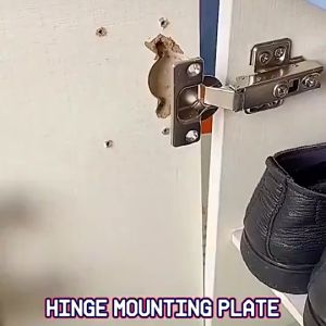 Plat Perbaikan Engsel Pintu Lemari Kabinet Plate Stainless Anti Karat Pelat Besi Perbaikan Engsel Furniture