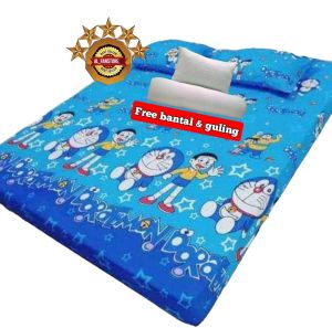 promo kasur busa berkualitas anti kempes ukuran P180xL140xT10 muat 3 orang free bantal guling