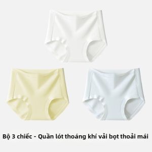 Quần Lót Nữ Kích Cỡ Lớn Không Đường May Thoáng Khí Mở Rộng Phần Chậu
