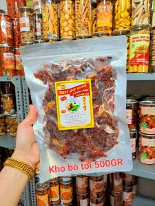 KHÔ BÒ HỒNG NGỰ rim tỏi ớt mật ong (Lon pet 250gr)