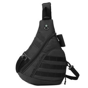 Outdoor Tactics Chest Bag Multifunctional Crossbody Bag Men Shoulder Bag Waterproof Large Capacity Fishing Insertion Pole Lure Bag