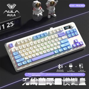 AULA | Wireless Wired Tri-Mode Mechanical Feel Gaming Office Keyboard