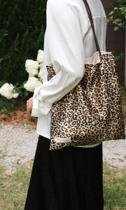 DGAZ Leopard Print Shoulder Bag Women Totebag Large Capacity Commuter Hobo Bag