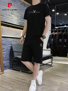 Pierre Cardin Mens Sportswear Set Summer New Casual Short Sleeve Shorts Handsome Match One Piece Polyester Fiber 100%