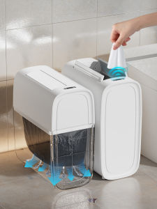 Smart Sensor Trash Can for Home Use Automatic Toilet Living Room with Lid Electric Narrow Gap Bathroom Special Toilet Paper Barrel