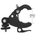 1Pc Black 1/4 Camera DV DSLR Bike Bicycle Handlebar Clamp Bracket Tripod Mount Screw Clip For  For Camera DV. 