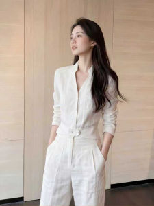 DANTING | Vintage Style Summer Set Elegant Loose Shirt and Wide Leg Pants
