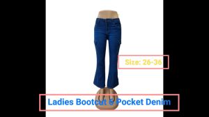 Ladies Bootcut 6 Pocket Denim (Size 26-36) Good Quality