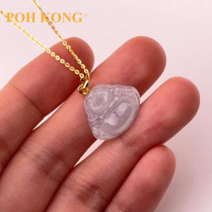 POH KONG 750/18K Yellow Gold Lucky Blessings Buddha Pendant