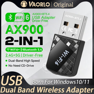 2 IN 1 WIFI6 AX900 USB WiFi Network Card Bluetooth 5.4 Wireless Adapter Dual Band 2.4G+5GHz 900Mbps Receiver Dongle For Win10/11