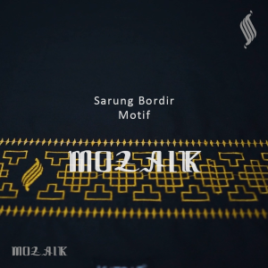 KATSAE Sarung Bordir Mozaik Embroidery Timbul Sarung Pria Dewasa Warna Biru Navy 100% Bordir Asli