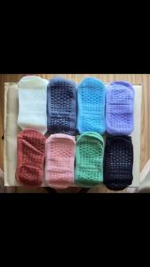 1-4pairs Non Slip Yoga Socks Long Grip Socks for Women Sticky Pilates Workout Socks for Home Gym Breathable Anti Skid Fitness