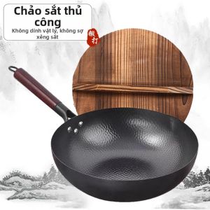 Chảo Gang Không Dính Handmade Sắt Nguyên Chất