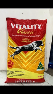 1kg Vitality Classic High Energy All Stages Dry Food Lamb Beef Flavors Dog Pet FoodAdult Puppy Dog