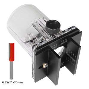2-in-1 Slotting Bracket for 65mm Trimming Machine Concealed Joinery Jig with Scale Invisible Fastener Tool for Wardrobe Panels