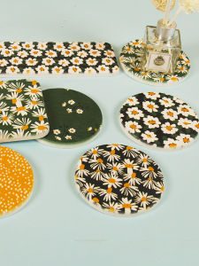 Daisy Diatom Mud Absorbent Pad Diatomite Desktop Washstand Coaster Electric Toothbrush Shaver Wash Basin Soap Holder