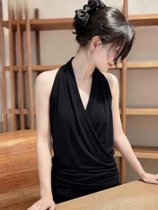 ZHILU | Cross Halter Neck Sleeveless Top Flattering