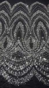 3 Yards Luxury African Groom Handmade Beaded Lace Fabric 2026 High Quality French Sequins Tulle For Wedding Party Dress Sewing
