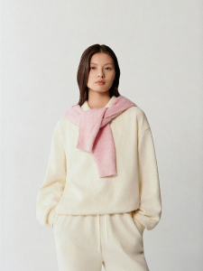 ICICLE | Cotton Stretch Ribbed Knit Sweatshirt