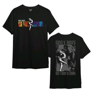 Kaos Guns N Roses skull T Shirt band rock n roll distro