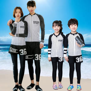 Mother Daughter Wetsuit Long Sleeve Long Pants Snorkeling Sun Protection Quick Dry Hot Spring Swimming Costume Children Gelatinous Suit