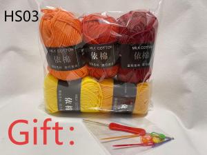 Christmas Mixed Color Yarn Milk Cotton Yarn Combination Crochet Knitting Yarn Set for Handmade DIY Crafts Sweater Scarf Knitting