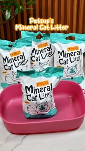 Petsup Cat Mineral Litter Sand 3kg Sodium based Mineral Fast Absorption Easy Cleaning for Cats