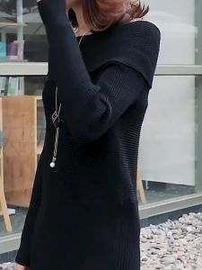 Panduan Membeli Kalung Sweater Rantai Panjang Liontin Geometri Dua Layer Kristal Hitam Imitasi
