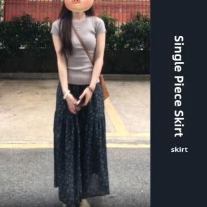 YUEZHONGWEI | Gray Round Neck Ice Silk Knitted Short Sleeve T-Shirt Women Summer Slim Fit Short Length Top Comfortable Breathable Casual Wear