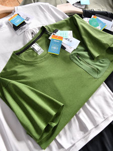 Cool Tech Quick Dry Breathable Mens Summer Sport round Neck Short Sleeve T-Shirt Youth Fashion Polyester Fiber Standard Fit