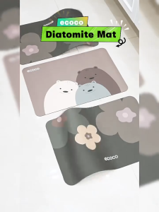 Ecoco Diatomite Foot Pad Kitchen Mat Non Slip Quick Drying Strong Absorbent Floor Mat Bath Doormat