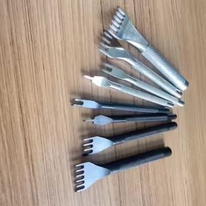 1Set 4pcs Leather Craft Punch Tool Set 1/2/4/6 Prong Hole Punch for Leather Sewing Belt Wallet Making DIY Repair