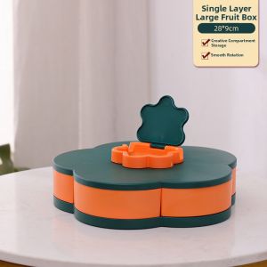 Floral Design Rotatable Nuts and Candies Plate