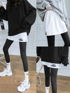 Womens Shark Skin Skirt Bottoming Pants Autumn Winter Half-length A-line Skirt Heat Insulation Simple Style PVC Fabric