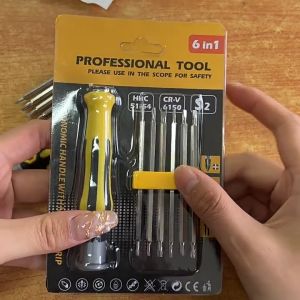 6 in 1 Tool Set Screwdriver Set Pemutar Skru Set