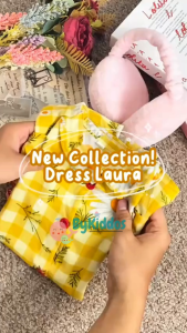 ByKiddos - LAURA Dress 1-6 Tahun Gaya Feminim / Dress Lengan Kutung Anak Lokal Rayon Premium