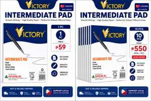 Victory Intermediate Pad 80 Leaves Smooth Writing High Quality Paper Perfect for School Office & Home 1 PC P59 10 PCS P550 Save P55/PC