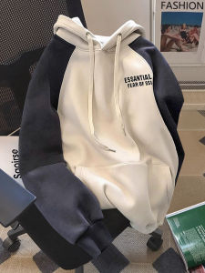 Pure Cotton Hoodie Womens Spring Autumn Thin New Style Fleece Loose Overhead Lazy Style Autumn Winter Trendy Hooded Sweatshirt